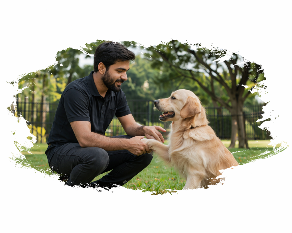 Affectionate moment in the park